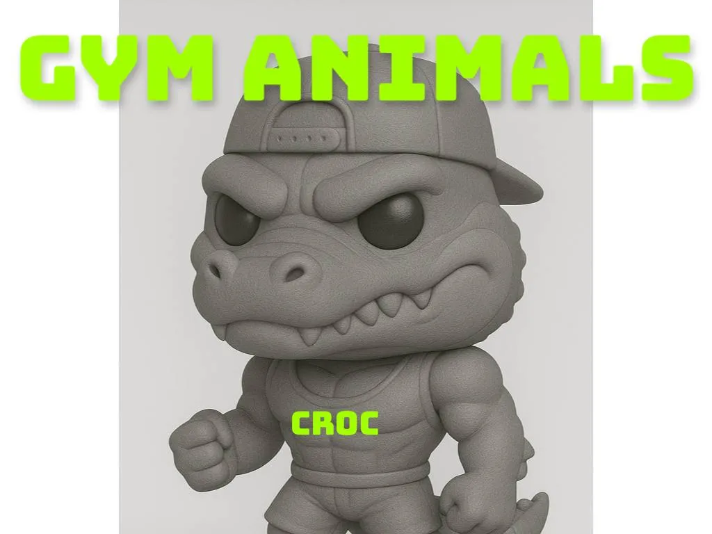 Figurine Gym Croc — animal musclé