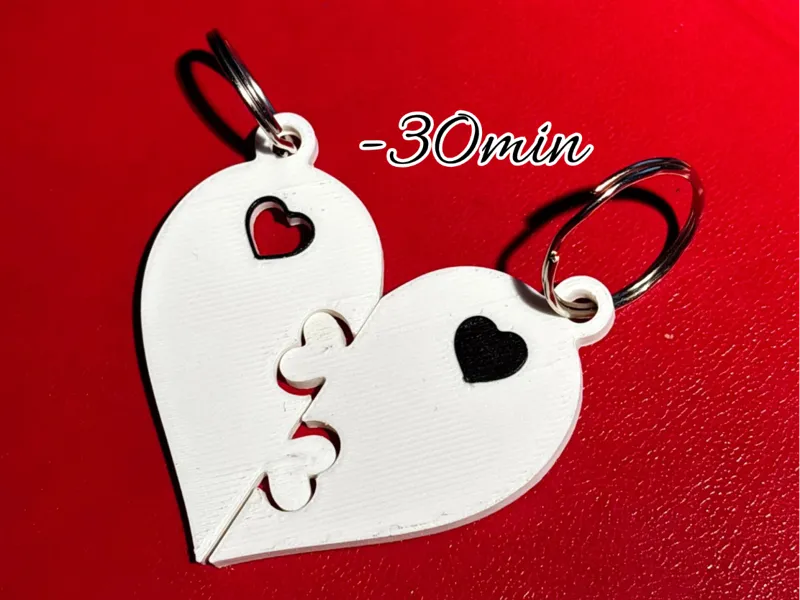 San valentin corazon partido llavero