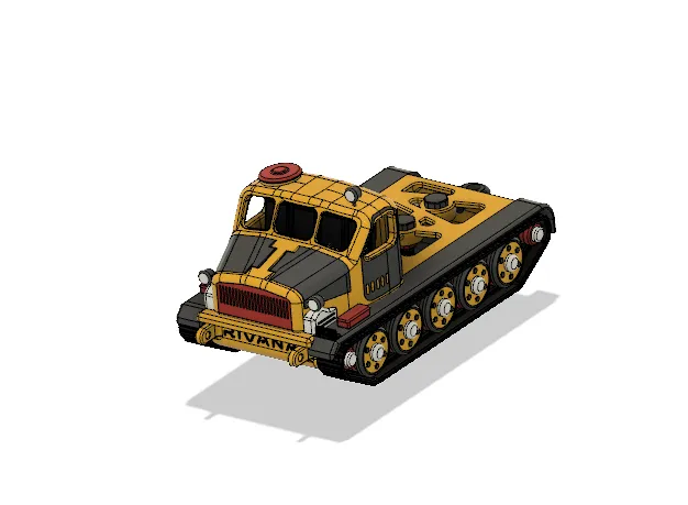 Yellow Artillery Tractor Chassis By Black Jack MakerWorld yellow-artillery-tractor-chassis-by-black-jack-makerworld