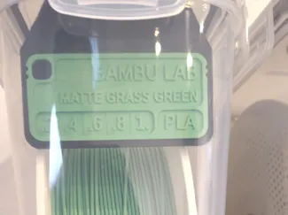 Filament/Cereal Box (YOOPAI) Sample tag holder