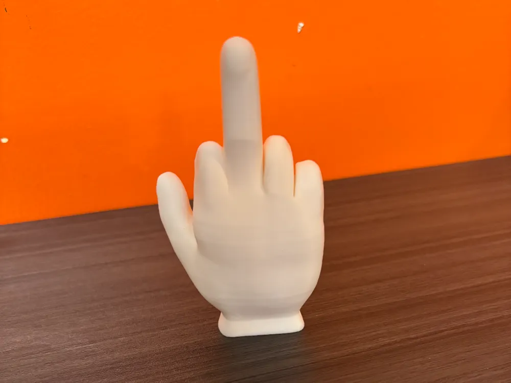 Modelo para impresión 3D: Large Middle Finger. Referencia del modelo original.