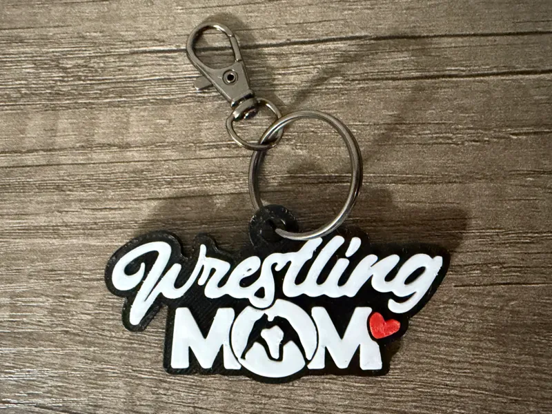 Wrestling Mom Keychain