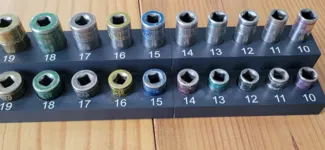 Harbor Freight 3/8" 10 piece Colored Metric Socket