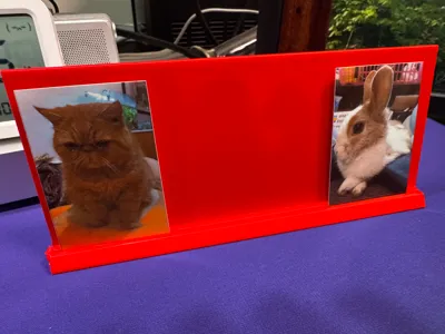 Photo Display Stand with Back Panel