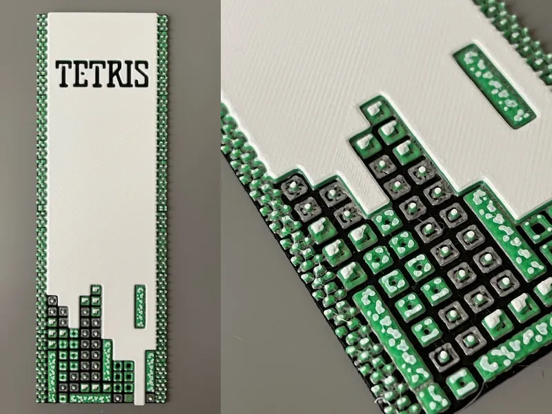 Tetris Retro Bookmark | HueForge | No AMS required