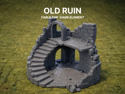 Ancient Ruin Element Terrain DnD Tabletop Wargame