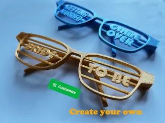 Customizable party glasses