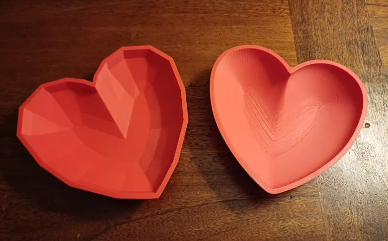 4 Heart Shaped Bowls