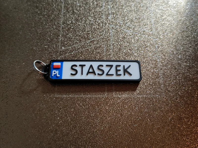 License Plate Keychain - PL (name or number) 