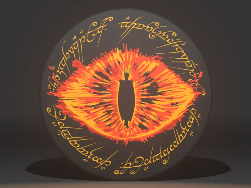 The Eye of Sauron Lightbox wall mount