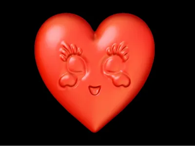 Cute Heart Face I Love You Valentines Day Gift
