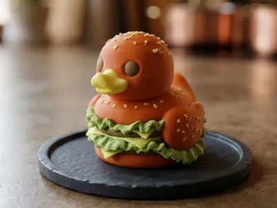 Hamburger Duck, Food Duck, Cruise Jeep Duck