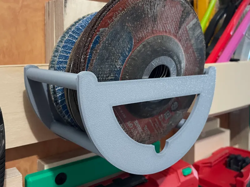 115mm (4 1/2") Grinder Disk Wall Mounted Holder
