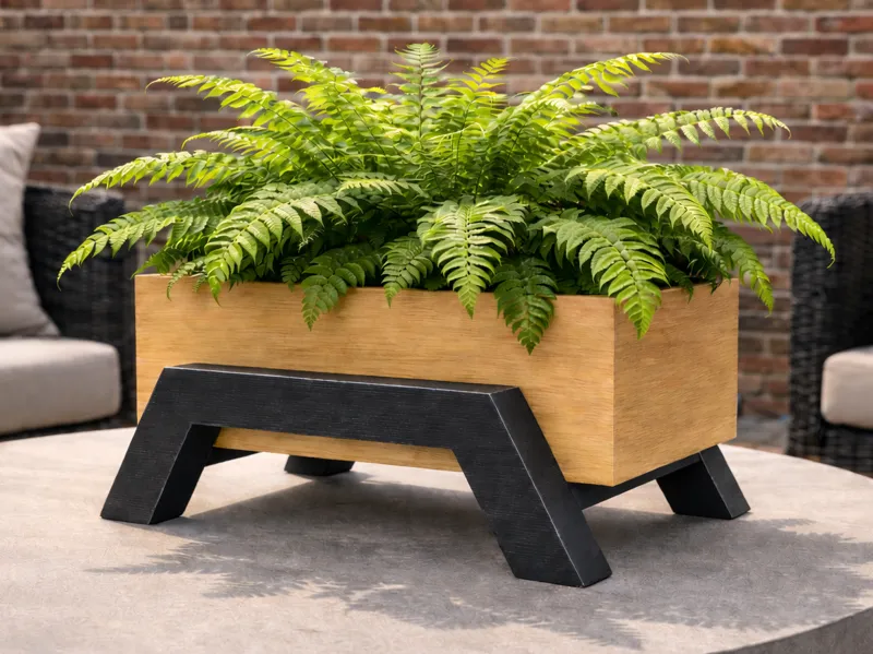 Wood Textured Planter - Snap-fit