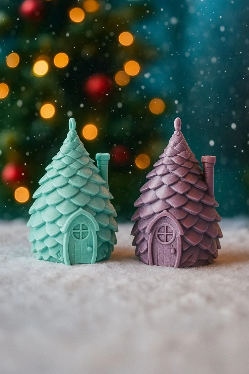 Pinecone Cottage - Miniature Gnome House view 2