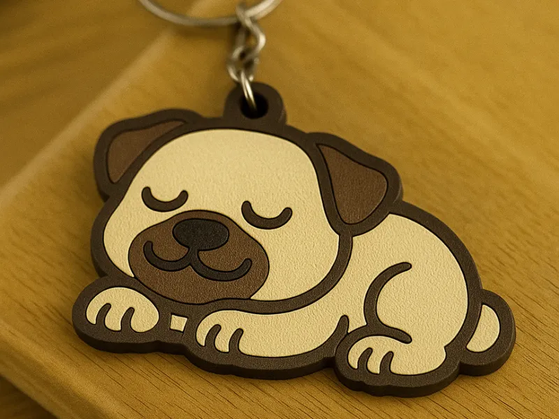 Keychain pug 