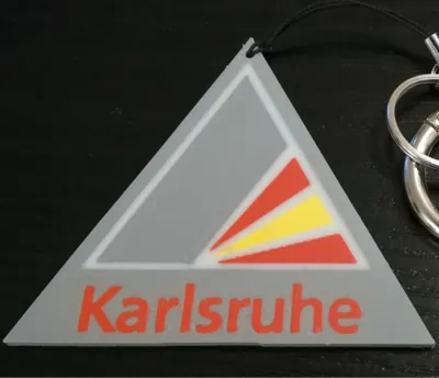 Karlsruhe Pyramid Keychain