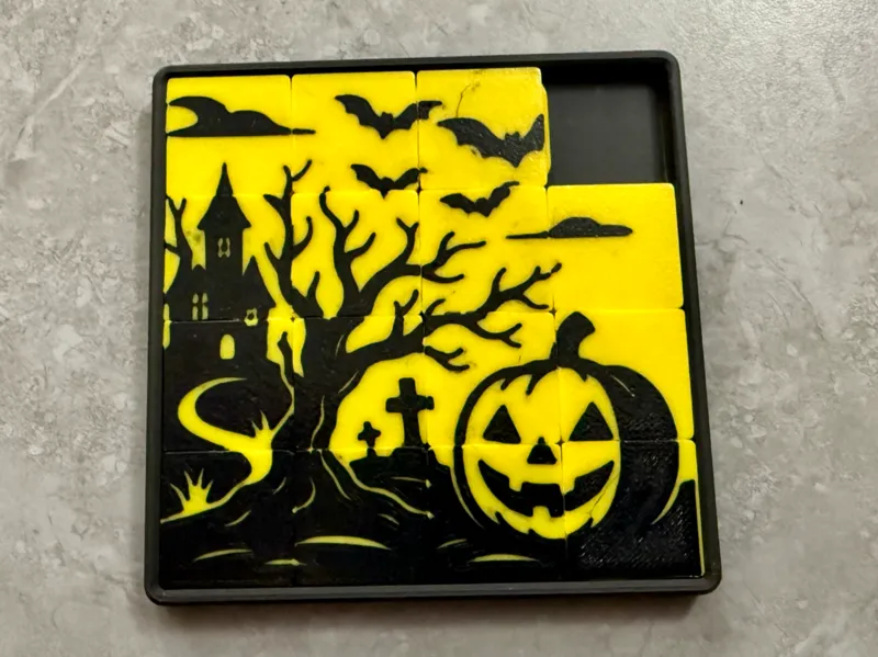 Halloween Picture Puzzle Sliding Game