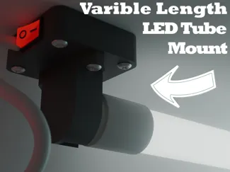 T8 LED Tube Universal Length Wall Mount Holder