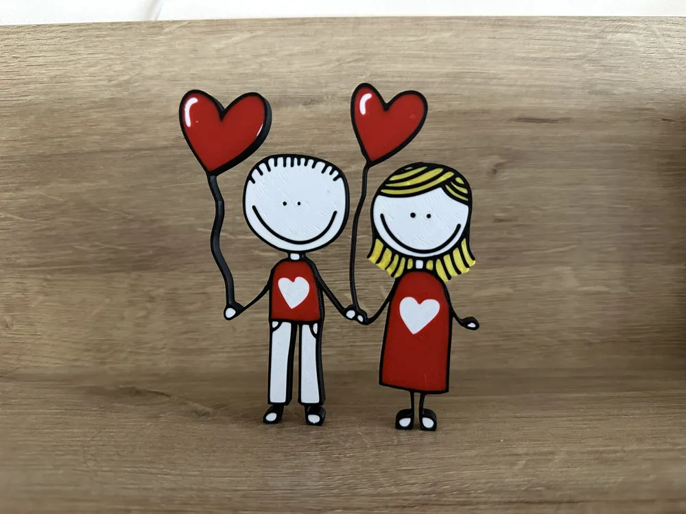 Couple in Love – Valentine’s Day Decor - Free 3D Print Model - MakerWorld