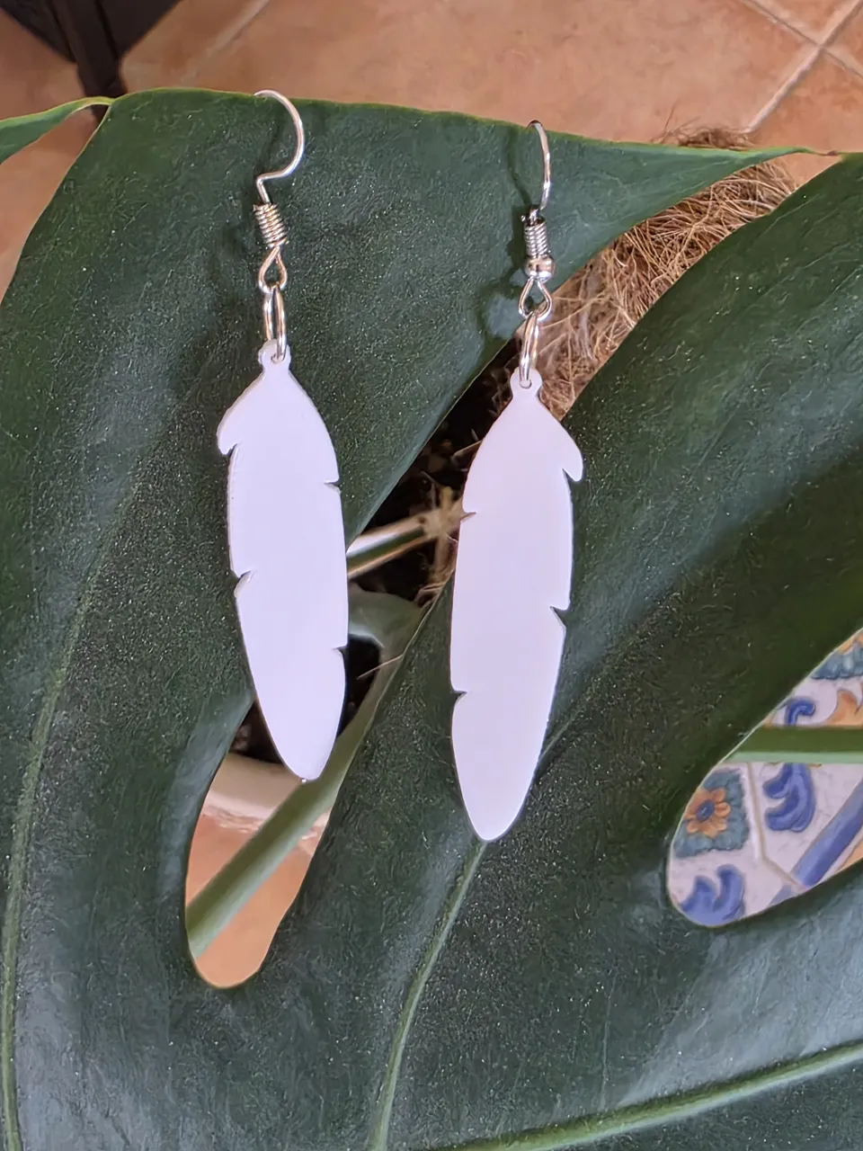 Pendientes Plumas view 2