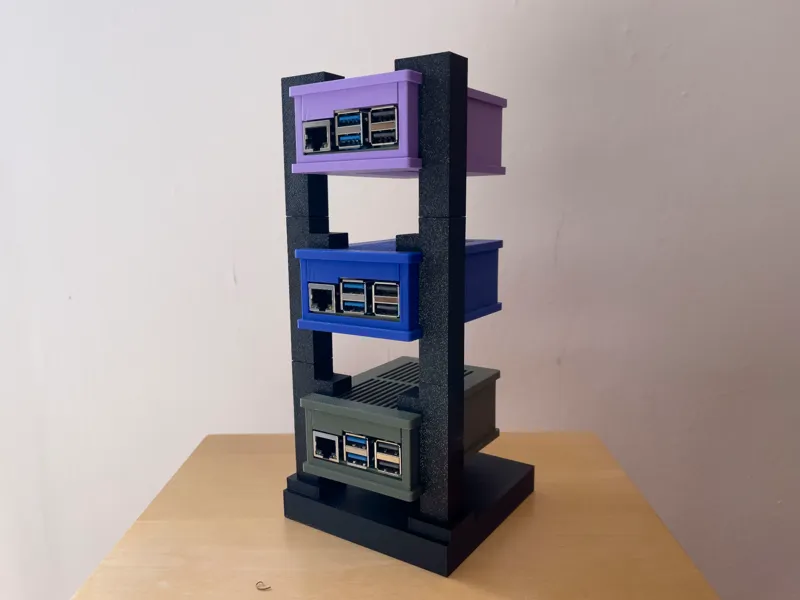 Case Stand for  PI 5 Case with Geekworm X1001 NVME