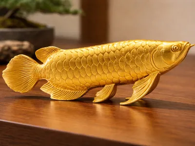 20cm Arowana Dragonfish Sculpture – Lucky Fengshui