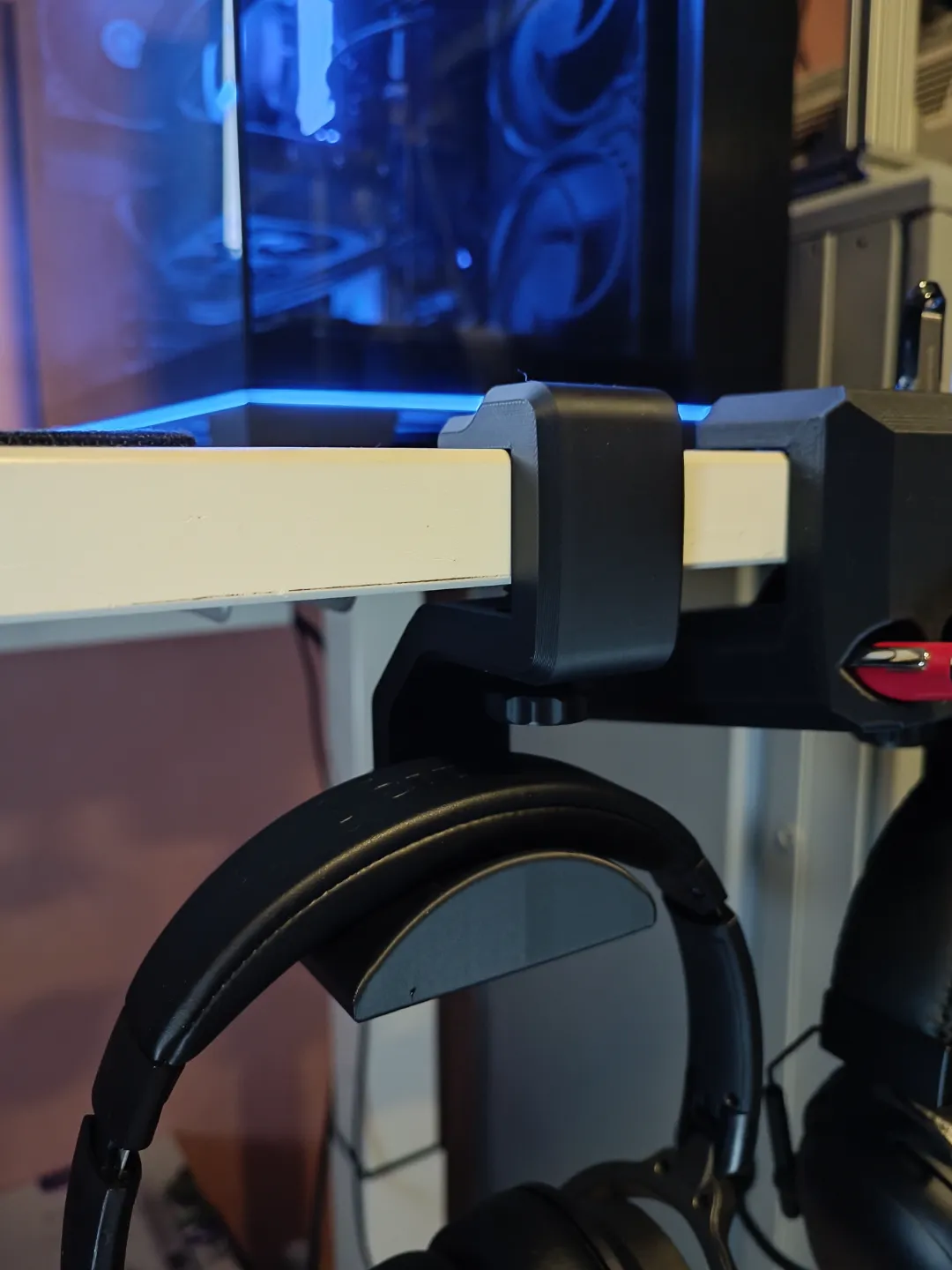 Desk Side Headphone Hanger Clamp Headset Stand view 2
