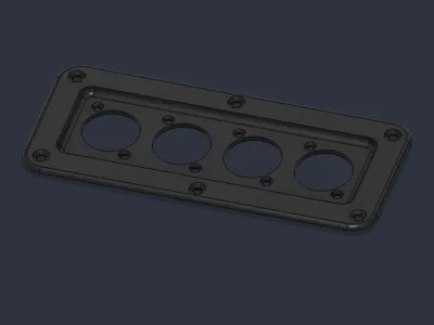 D-shape plate for subwoofer/speaker box