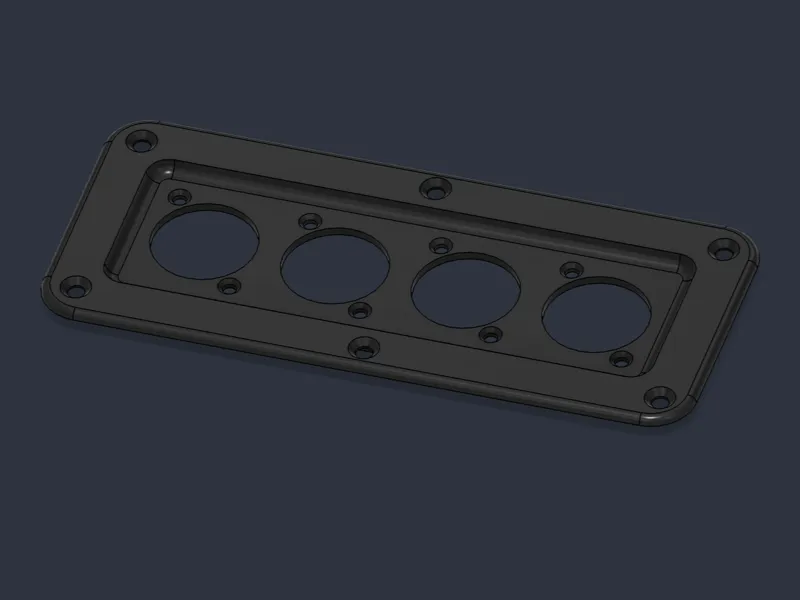 D-shape plate for subwoofer/speaker box