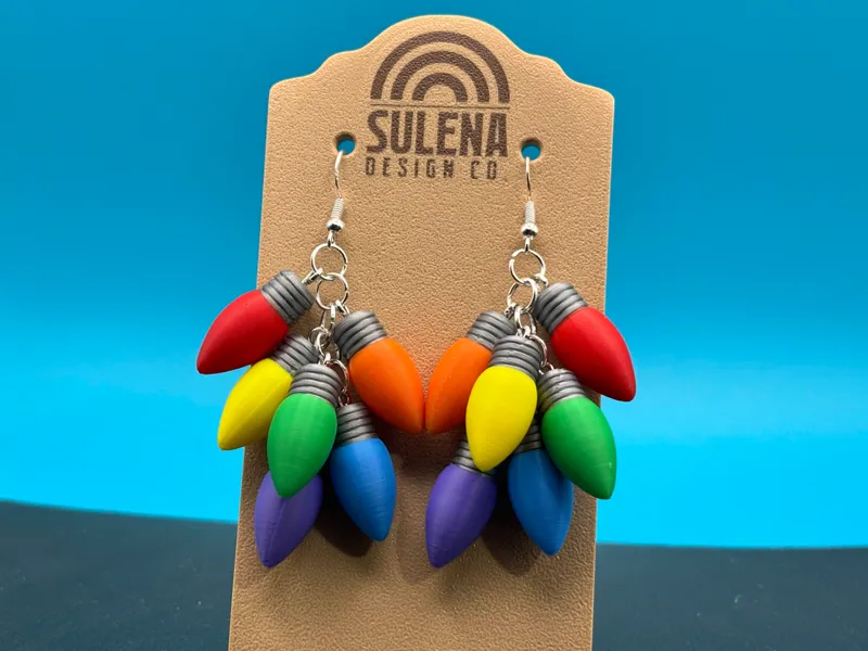 Christmas Light Dangle Earrings