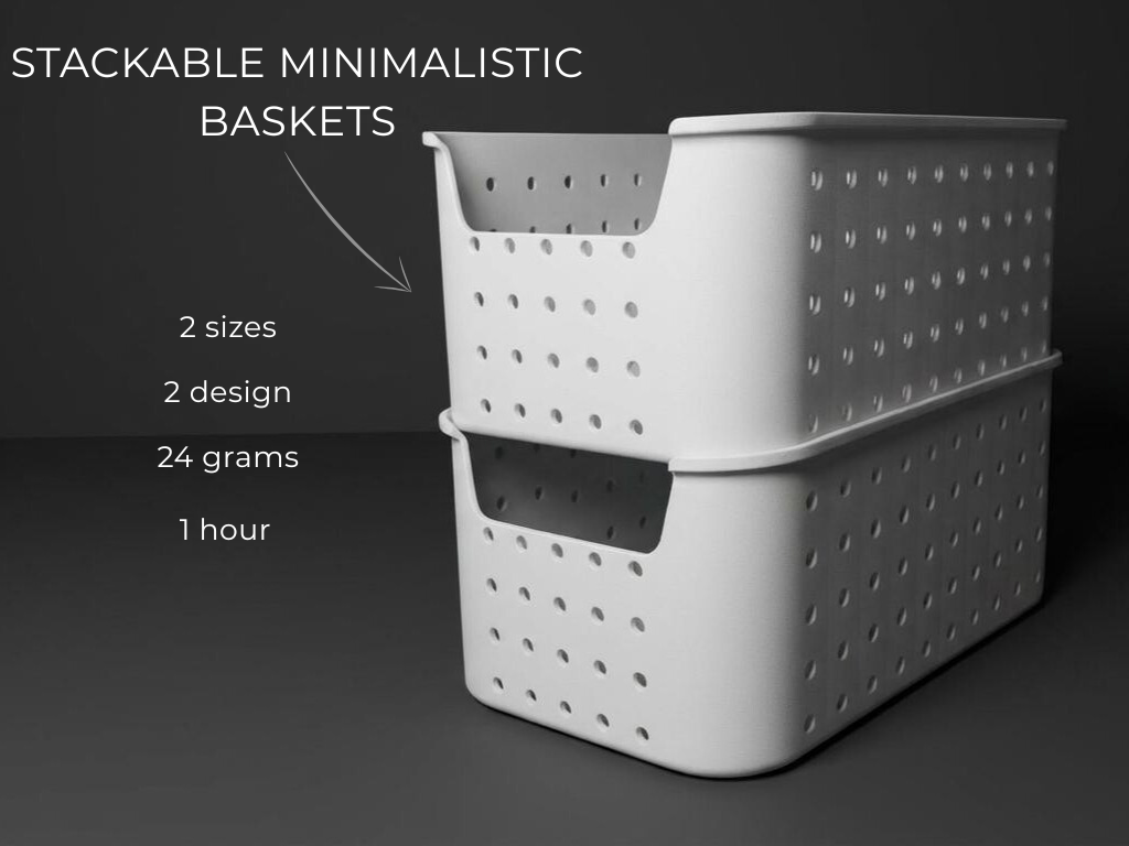 Stackable minimalistic basket