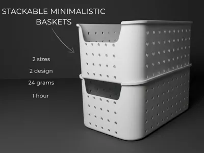 Stackable minimalistic basket