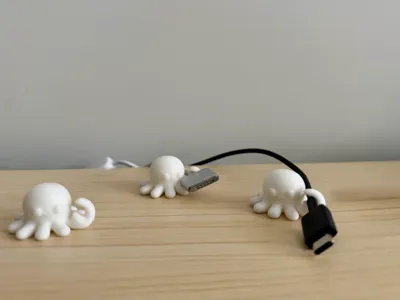 Cute Octopus Cable Holder no supports