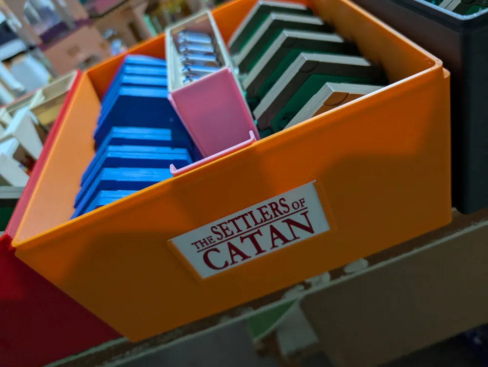 Catan box label Insert 79 x 39 Gridfinity 0.4 mm - Free 3D Print Model ...