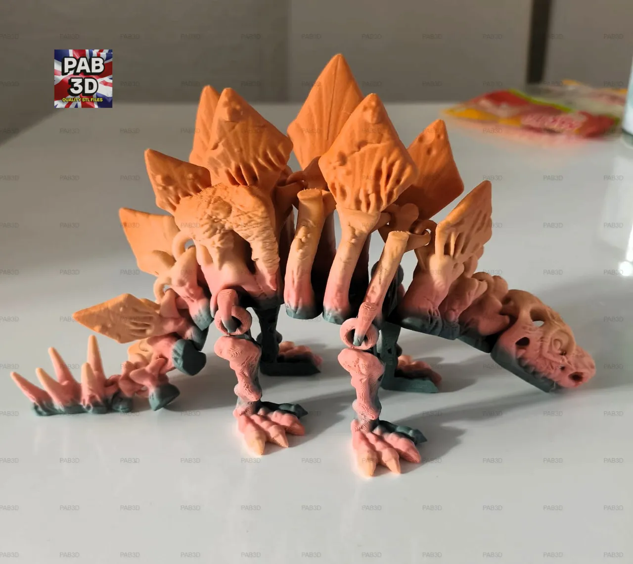 articulated flexi dinosaur view 2