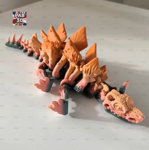 articulated flexi dinosaur view 4