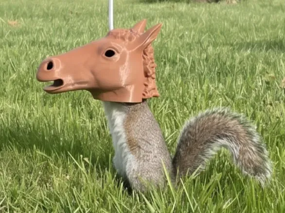 Horse Head Squirrel Feeder