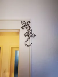 Décoration murale salamandre / gecko style line art low poly — photo 2