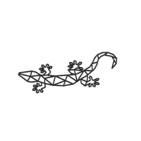 Décoration murale salamandre / gecko style line art low poly — photo 3