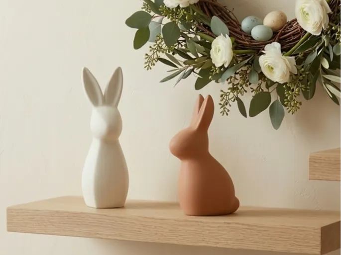 Minimalist Easter Bunny Decor