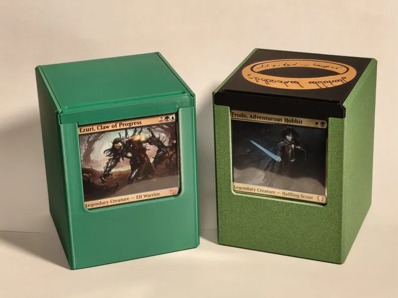 MTG Commander Deckbox sliding lid |UG Boulder Size