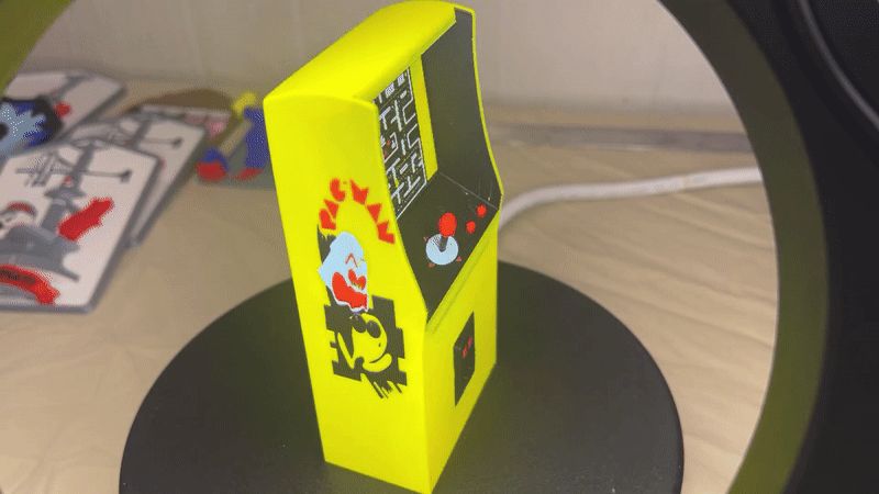 PacMan Arcade Game Model with 8mm magnet holes