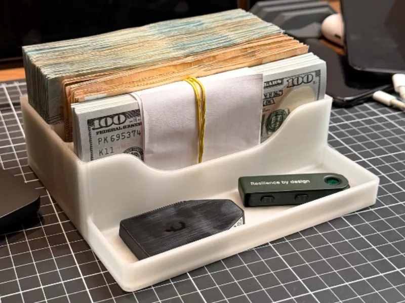 Suporte para Cédulas, Cold Wallet e Moedas