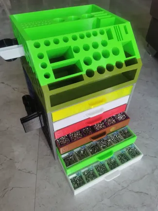 多功能组合螺丝零件工具柜可叠加可挂件