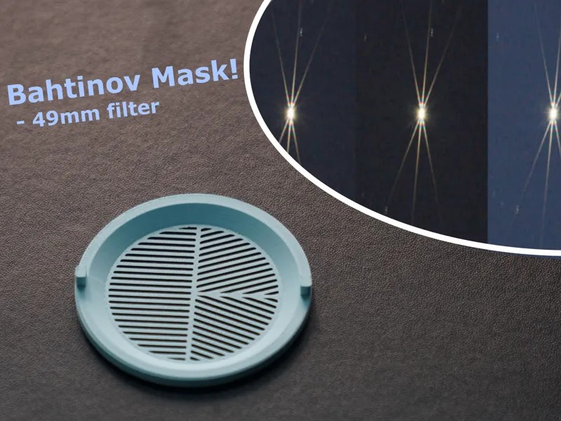 Bahtinov Mask lens filter 49mm - 315mm
