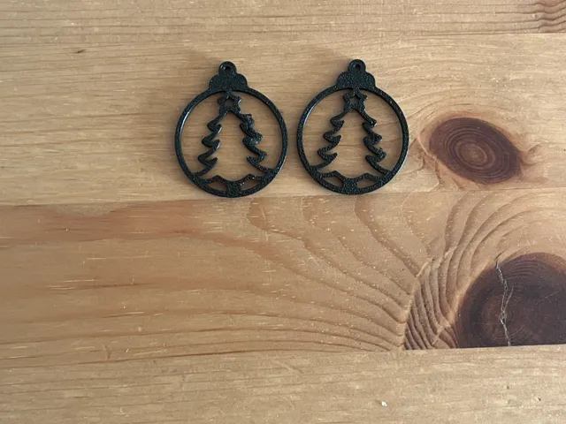 christmas tree earrings