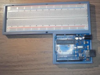 Arduino Case With BreadBoard and Ejection Button