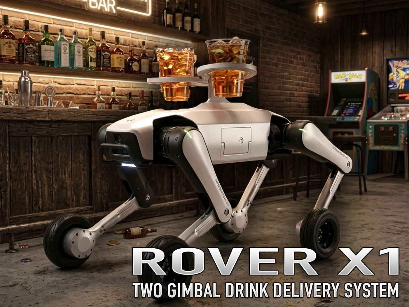 Gimbal Drink Delivery System for Rover X1 - 1