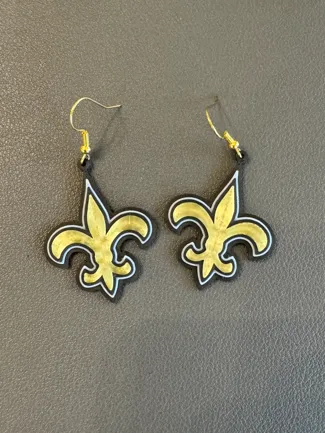Saints Fleur De Lis Earrings